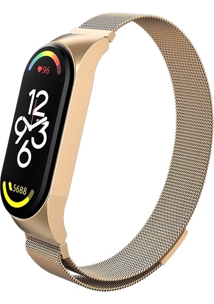 Xiaomi Mi Band 7 Için Metal Saat Kayışı - Pembe Altın (Yurt Dışından)