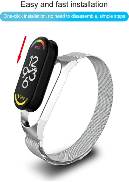 Xiaomi Mi Band 7 Için Metal Saat Kayışı - Gümüş (Yurt Dışından) modelleri