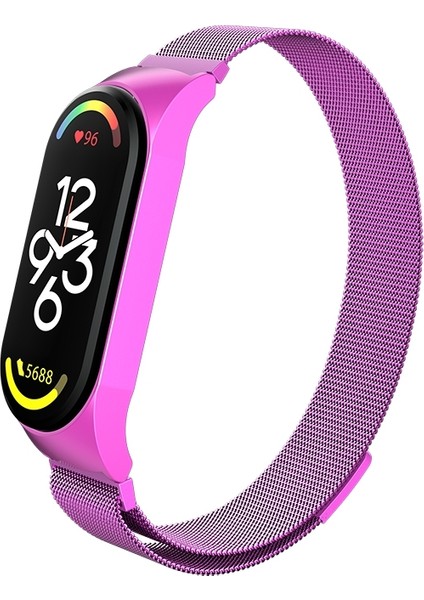 Xiaomi Mi Band 7 Için Metal Saat Kayışı - Mor (Yurt Dışından)