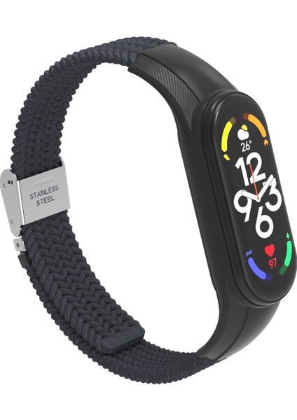 Xiaomi Mi Band 7 Için Naylon Örgülü Saat Kayışı - Gri (Yurt Dışından)