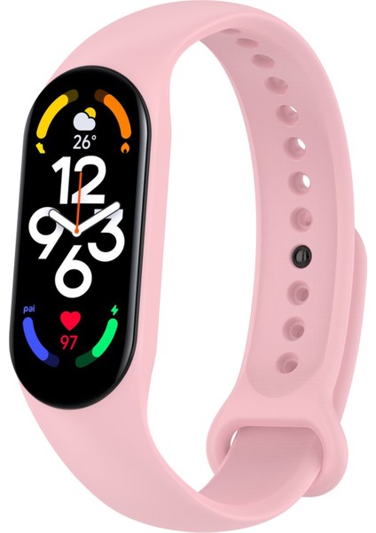 Xiaomi Mi Band 7 Için Silikon Saat Kayışı - Açık Pembe (Yurt Dışından)