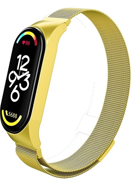 Xiaomi Mi Band 7 Için Metal Saat Kayışı - Altın (Yurt Dışından)