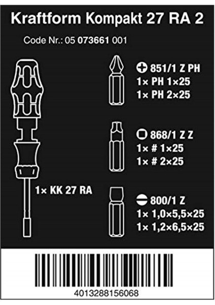 05073661002 Kraftform Kompakt 27 Ra 2 Sb, 6 Parça