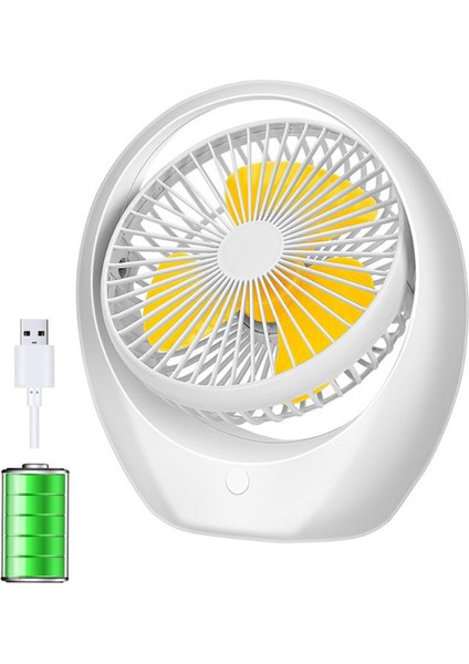 Masaüstü USB Mini Fan - Sarı (Yurt Dışından)