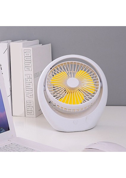 Masaüstü USB Mini Fan - Sarı (Yurt Dışından)