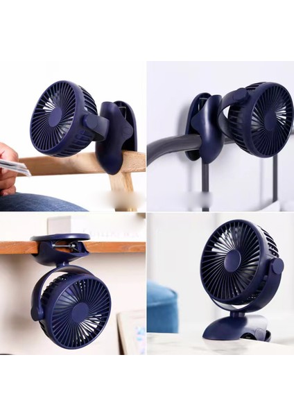 Masaüstü USB Mini Fan - Mavi (Yurt Dışından)