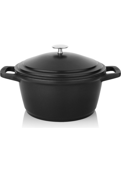 Pro Cast Döküm Derin TENCERE-28CM-SIYAH
