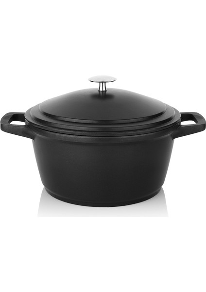 Pro Cast Döküm Derin TENCERE-24CM-SIYAH