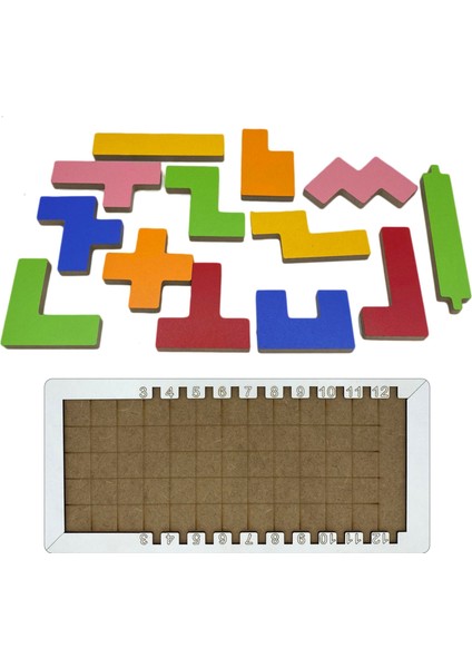 Ahşap Tetris Eğitici Oyun Seti