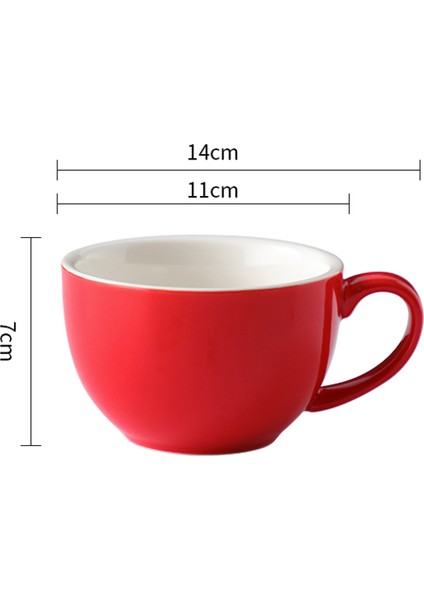 220ML Modern Latte Kahve Kupalar Cappuccino Avrupa Basit Seramik Kahve Fincanı ve Daire Seti Porselen Vaso Para Cafe Drinkware | Kahve Kupası ve tabak Setleri (Yurt Dışından)