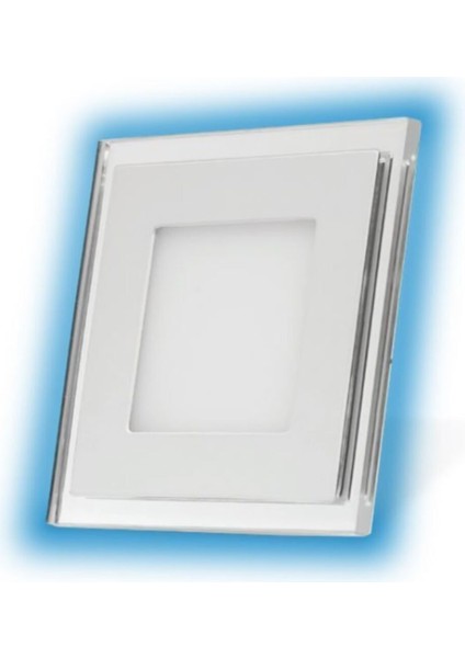 - 10W 6500K 850LM Sıva Altı Camlı LED Panel (Kare) - Beyaz Işık + Kademeli Mavi Işık