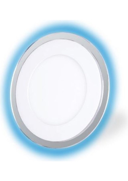 - 15W 6500K 1275LM Sıva Altı Camlı LED Panel (Yuvarlak) Beyaz Işık + Kademeli Mavi Işık