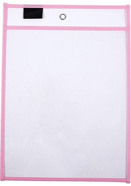 6 Pcs A4 Silinebilir Asma Şeffaf Doküman Kuru Sil Çanta, Boyut: 21,30 cm. (Pembe) (Yurt Dışından)