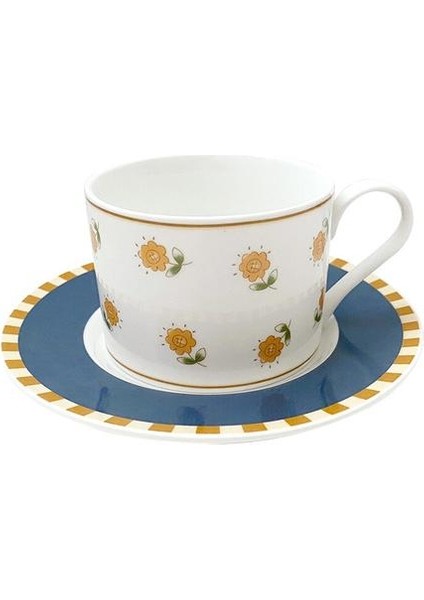 Kore Retro Seramik Çay Kahve Fincanı Fincan Fincan Seti Basit Taşınabilir Bardak Espresso Bardaklar Çevre Dostu Tazas Ev Drinkware DF50BD | Kahve Kupası ve tabak Setleri (Yurt Dışından)