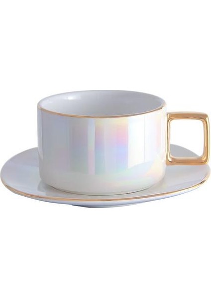 Basit Avrupa Kupası Seramik Lüks Nordic Modern Hediye Yeniden Olabilir Bardak Suni Set Öğleden Sonra Çay Gereçleri Taza Ev Drinkware DF50BD | Kahve Kupası ve tabak Setleri (Yurt Dışından)