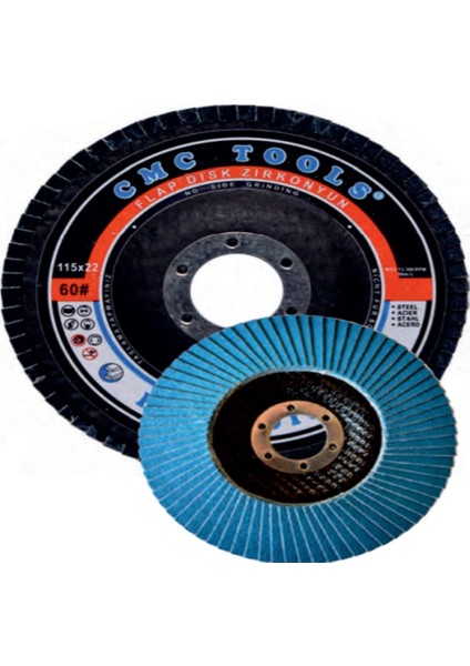 115*22 40 Kum Flap Disk Zımpara Zirkonyum Zr CMC4145