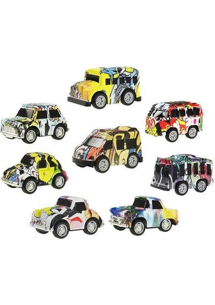 12 Stiller Mini Diecast Araba Alaşım Araçları Çekin Model Oyuncak Mühendislik Kamyon Taksi Otobüs Oyuncaklar Araba (Yurt Dışından)
