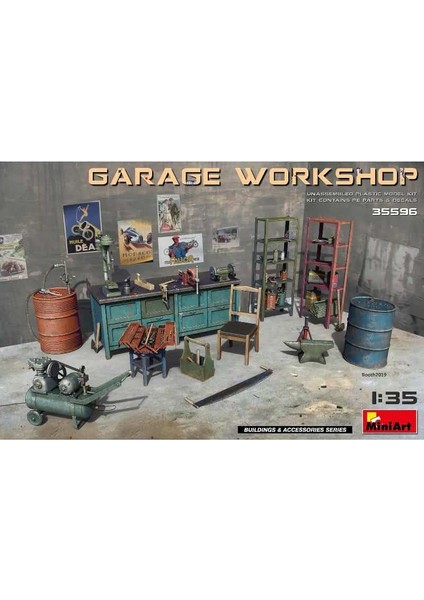 Mınıart Maket Dıorama 1/35 N:35596 Garage Workshop