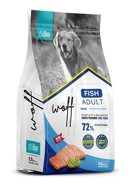 Woff Balıklı Yetişkin Köpek Maması 2.5 kg