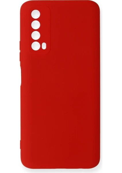 Happycase Huawei P Smart 2021 Kılıf Nano Içi Kadife  Silikon - Kırmızı