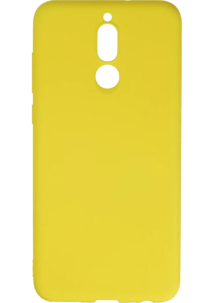 Happycase Huawei Mate 10 Lite Kılıf Nano Içi Kadife  Silikon - Sarı