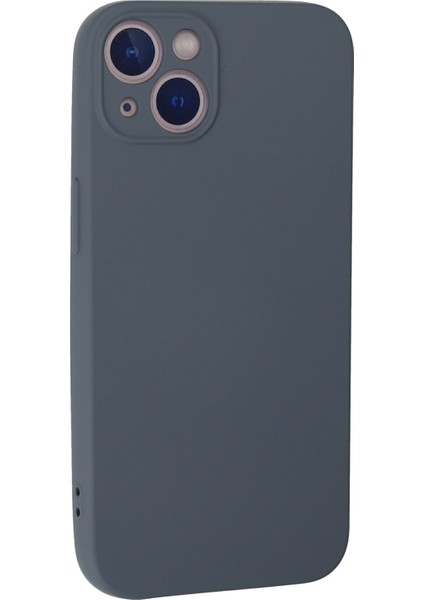 iPhone 13 Kılıf Nano Içi Kadife Silikon - Gri