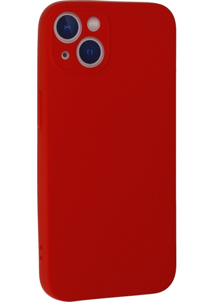 iPhone 13 Kılıf Nano Içi Kadife Silikon - Kırmızı