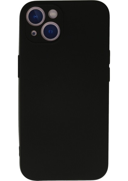 iPhone 13 Kılıf Nano Içi Kadife Silikon - Siyah