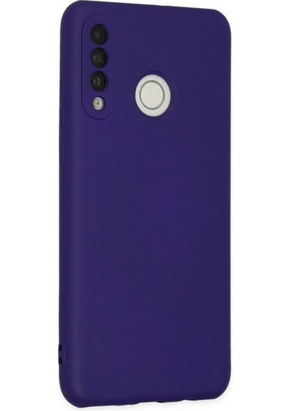 Huawei P30 Lite Kılıf Nano Içi Kadife Silikon - Mor