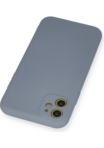 iPhone 11 Kılıf Nano Içi Kadife Silikon - Gri modelleri