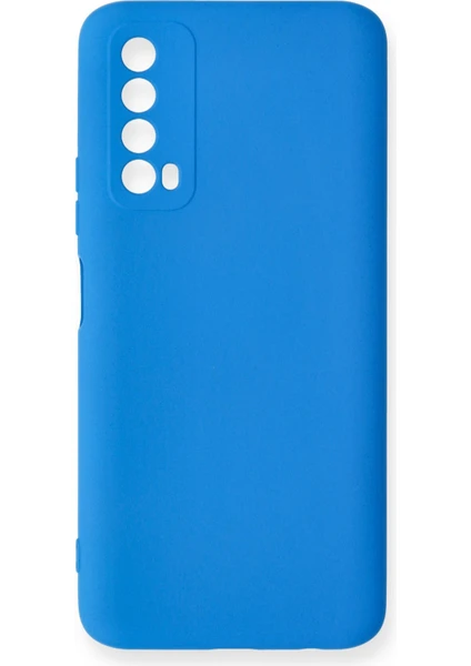 Happycase Huawei P Smart 2021 Kılıf Nano Içi Kadife  Silikon - Mavi