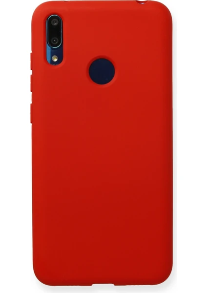 Happycase Huawei Y7 2019 Kılıf Nano Içi Kadife  Silikon - Kırmızı