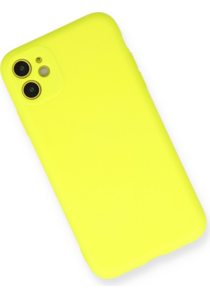 iPhone 11 Kılıf Nano Içi Kadife Silikon - Sarı fiyatları