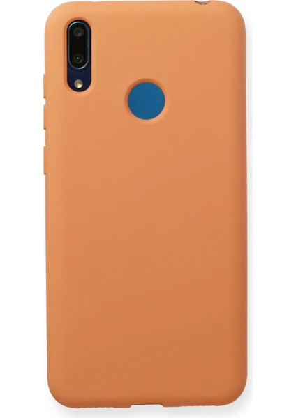 Happycase Huawei Y7 2019 Kılıf Nano Içi Kadife  Silikon - Turuncu