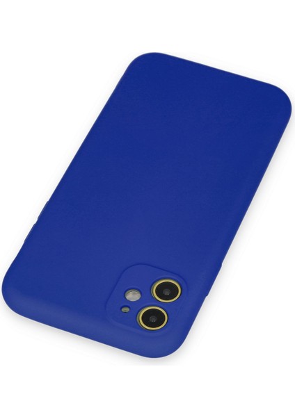 iPhone 11 Kılıf Nano Içi Kadife Silikon - Lacivert modelleri