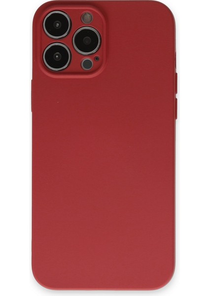 iPhone 13 Pro Max Kılıf Nano Içi Kadife Silikon - Kiremit