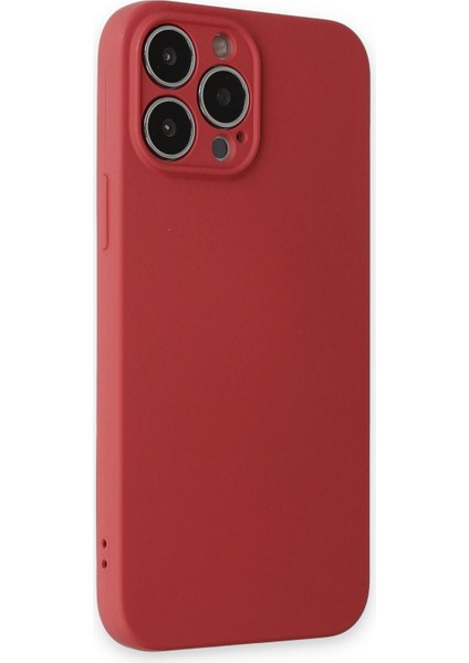iPhone 13 Pro Max Kılıf Nano Içi Kadife Silikon - Kiremit