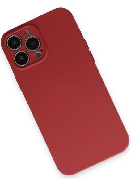 iPhone 13 Pro Max Kılıf Nano Içi Kadife Silikon - Kiremit