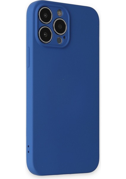 iPhone 13 Pro Max Kılıf Nano Içi Kadife Silikon - Lacivert