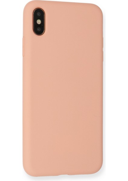 iPhone Xs Kılıf Nano Içi Kadife Silikon - Pembe