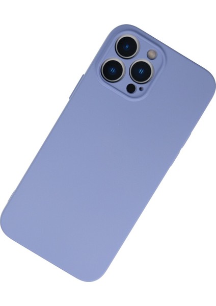 iPhone 13 Pro Max Kılıf Nano Içi Kadife Silikon - Lila