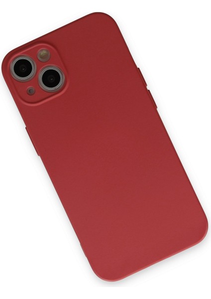 iPhone 13 Kılıf Nano Içi Kadife Silikon - Kiremit modelleri