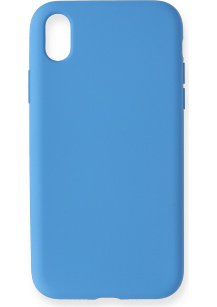 iPhone Xr Kılıf Nano Içi Kadife Silikon - Mavi