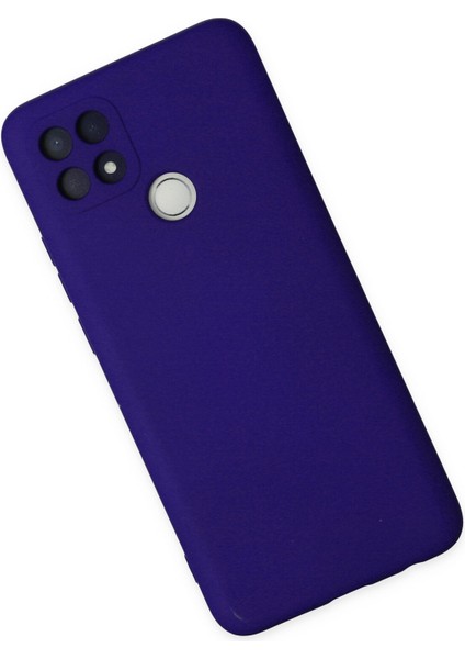 Oppo A15S Kılıf Nano Içi Kadife Silikon - Mor modelleri