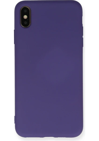 Happycase iPhone Xs Kılıf Nano Içi Kadife  Silikon - Mor