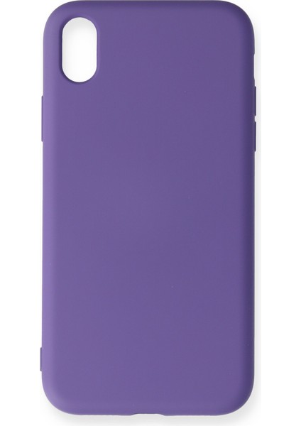 iPhone Xr Kılıf Nano Içi Kadife Silikon - Mor