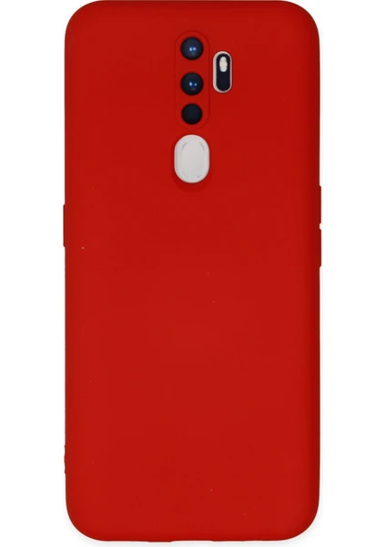 Happycase Oppo A5 2020 Kılıf Nano Içi Kadife  Silikon - Kırmızı