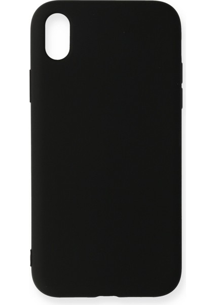 iPhone Xr Kılıf Nano Içi Kadife Silikon - Siyah