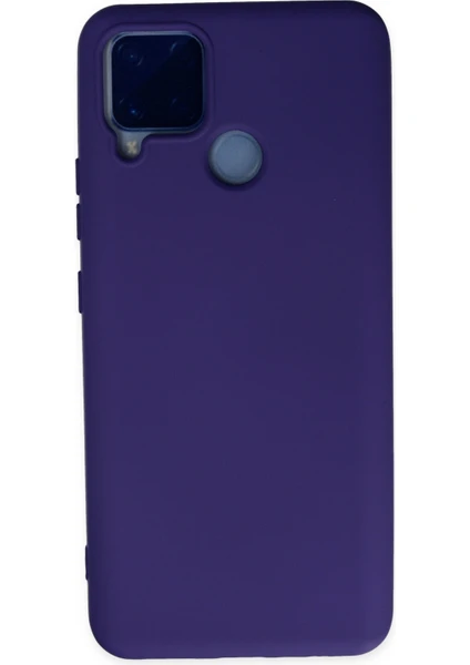 Happycase Realme C15 Kılıf Nano Içi Kadife  Silikon - Mor