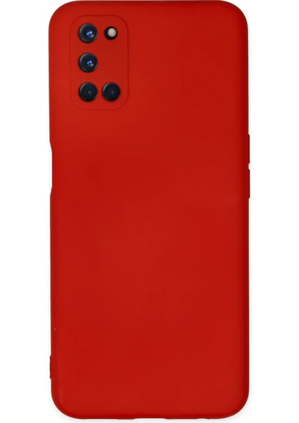 Happycase Oppo A52 Kılıf Nano Içi Kadife  Silikon - Kırmızı